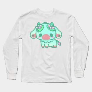 fluffy lilypad cow Long Sleeve T-Shirt